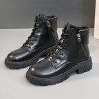 Damen hochwertige Lederstiefeletten mit seitlichem Reißverschluss R&B