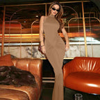 Damen Figurbetontes Maxikleid mit eleganter Drapierung R&B