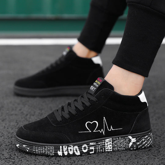 Damen Sportive High-Top Sneakers mit individuell bedruckter Laufsohle R&B