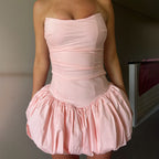 Damen Puffärmel Minikleid R&B