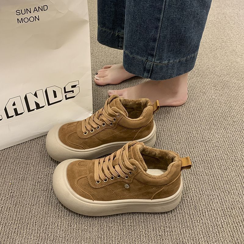 Damen Chunky Sneakers mit weichem Veloursleder und dämpfender Sohle R&B
