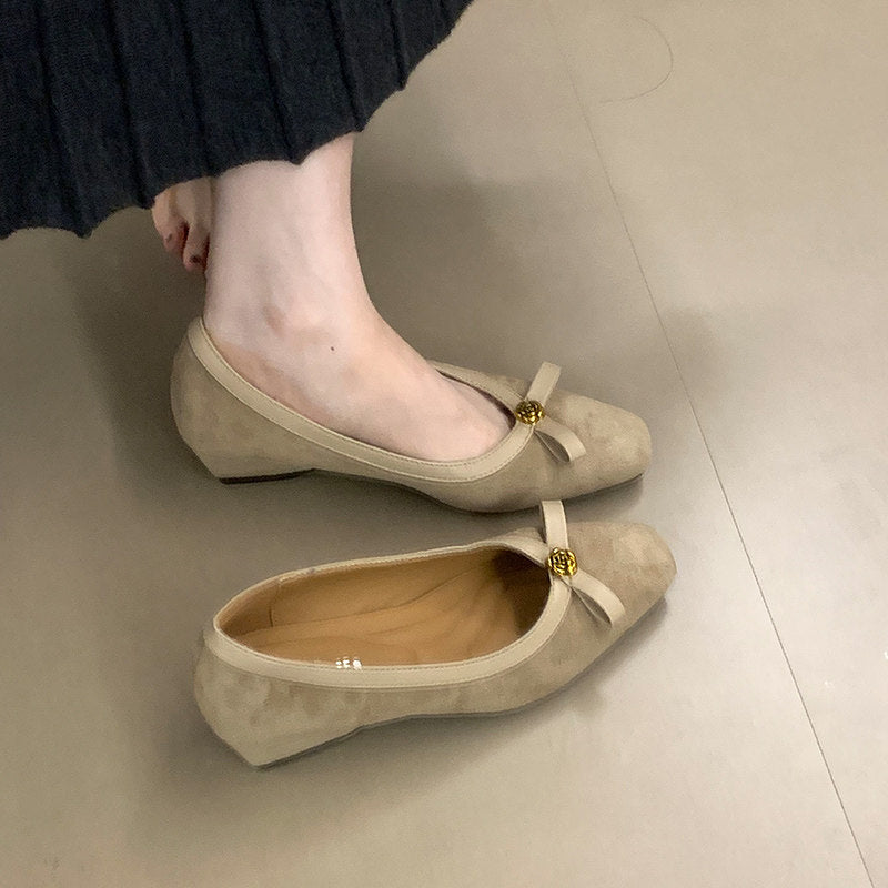 Damen elegante Ballerinas mit dekorativer Schleife R&B