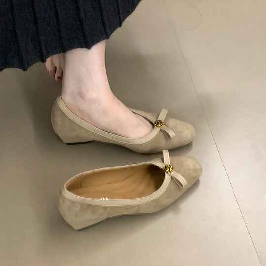 Damen elegante Ballerinas mit dekorativer Schleife R&B