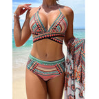 Damen Bikini-Set mit hoch geschnittenem Slip und verstellbarem Oberteil R&B