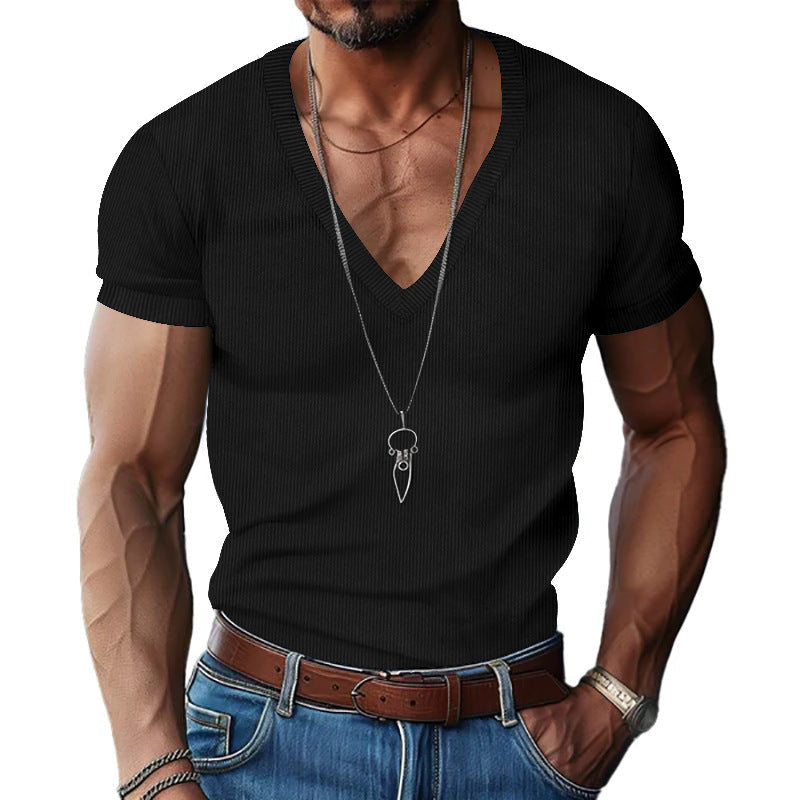 Damen V-Ausschnitt T-Shirt R&B