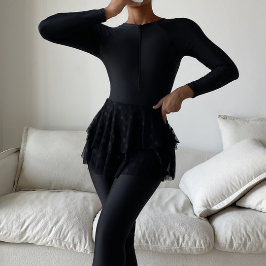 Damen Sportlicher Schwimmanzug mit schwingendem Rock R&B