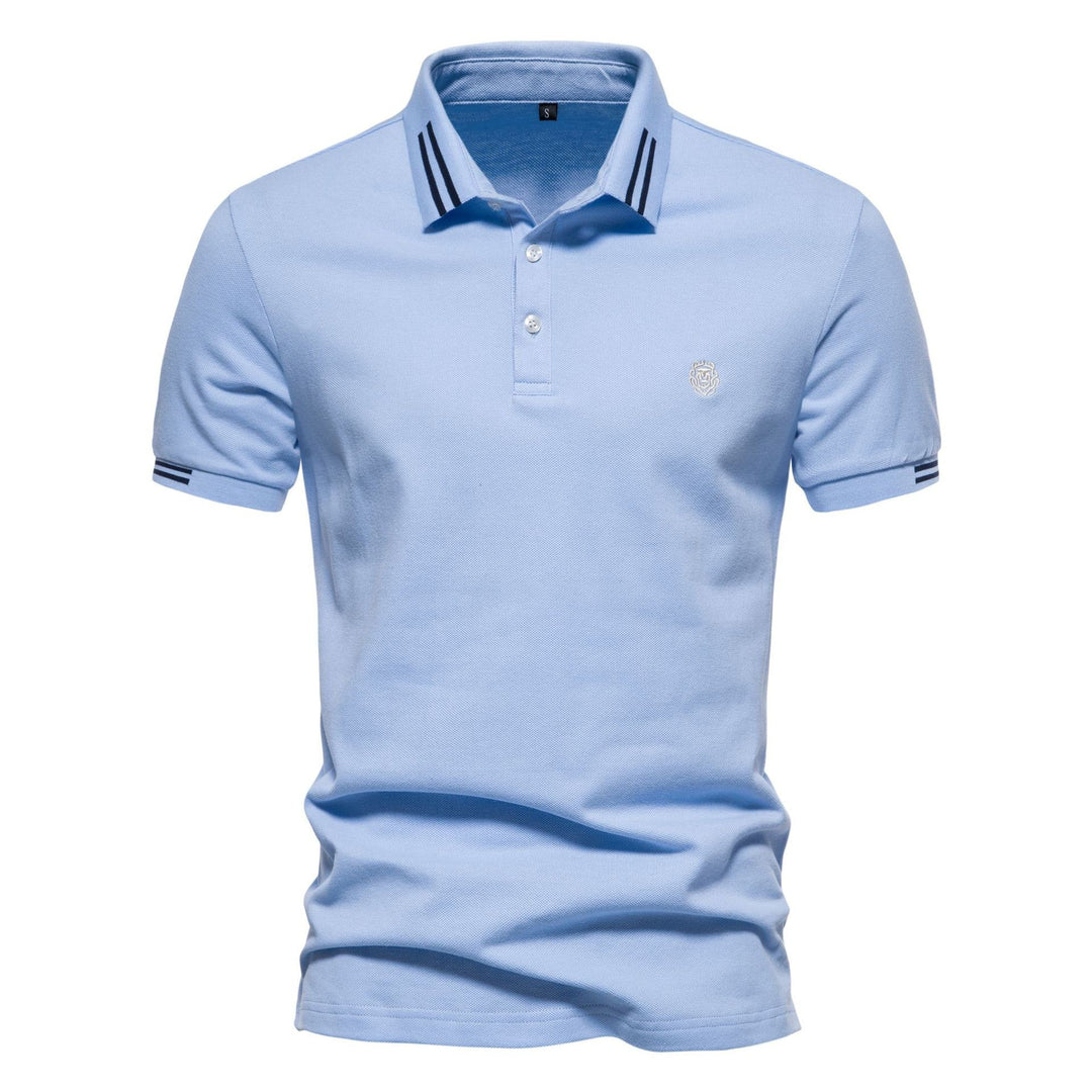 Herren Polohemd mit modernem Strukturdesign und stilvollen Akzenten R&B