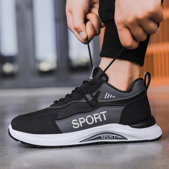 Herren Sportliche Sneakers mit stoßdämpfender Sohle und atmungsaktiver Oberflächenstruktur R&B