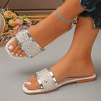 Damen Glamouröse und elegante Riemensandalen mit floralem Design R&B