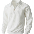 Herren eleganter Strickpullover mit Reißverschluss R&B