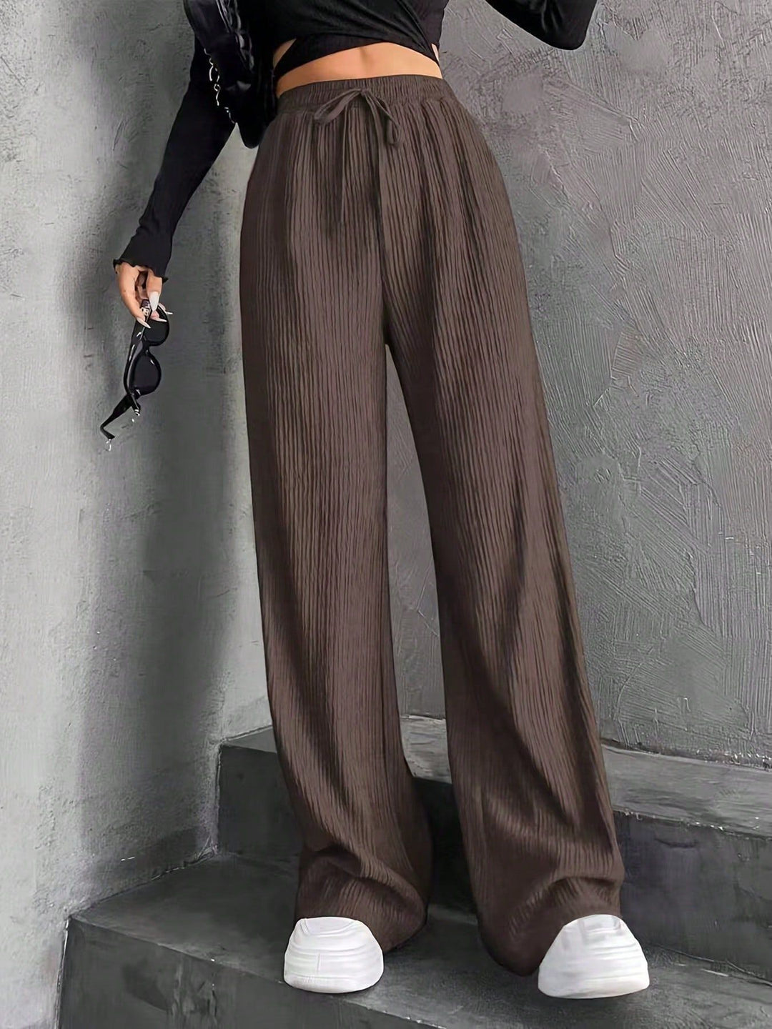 Damen weite Plisseehose R&B
