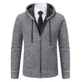 Herren modische Strickjacke mit Kapuze und elegantem Reißverschluss Heidi-Mode