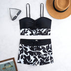 Damen modisches Crop-Top mit hochgeschnittenen Shorts R&B