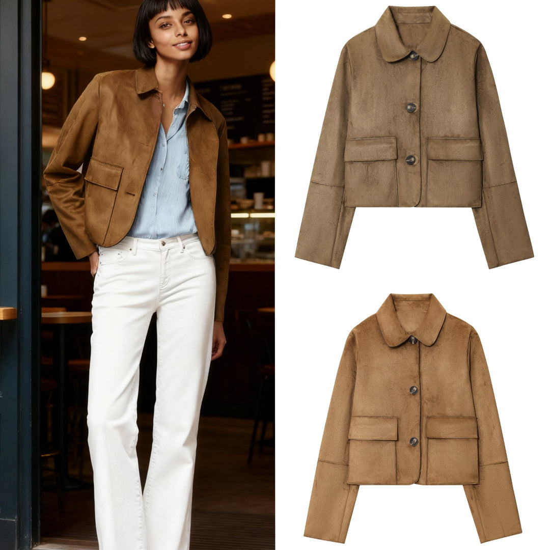 Damen Kurzjacke mit praktischen Taschen R&B
