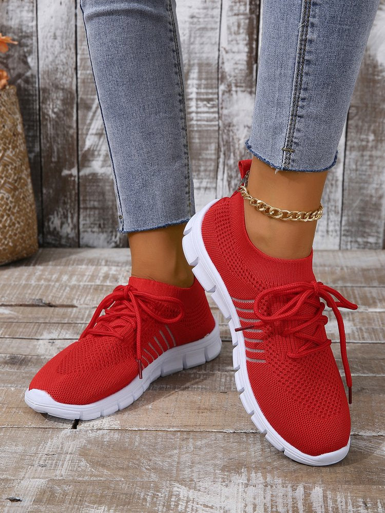 Damen atmungsaktive Sport-Sneaker mit elastischem Schaft R&B