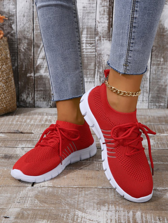 Damen atmungsaktive Sport-Sneaker mit elastischem Schaft R&B