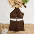 Damen Bikini-Set mit raffinierten Schnittdetails und elastischen Trägern R&B