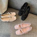 Damen elegante Ballerinas mit Schleifenverzierung und komfortabler Fußbettstruktur R&B