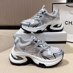 Damen modische Sneakers mit atmungsaktiven Mesh-Einsätzen und dämpfender Sohle R&B