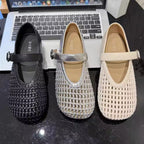 Damen Glamouröse Ballerinas mit dekorativen Riemen und geschmeidigem Obermaterial R&B