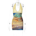 Damen Sommerkleid mit kunstvollem Farbverlauf und raffinierten Häkel-Details R&B