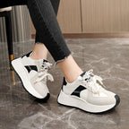 Damen Sportliche Plateau-Sneaker mit modischem Design und atmungsaktiver Oberflächenstruktur R&B