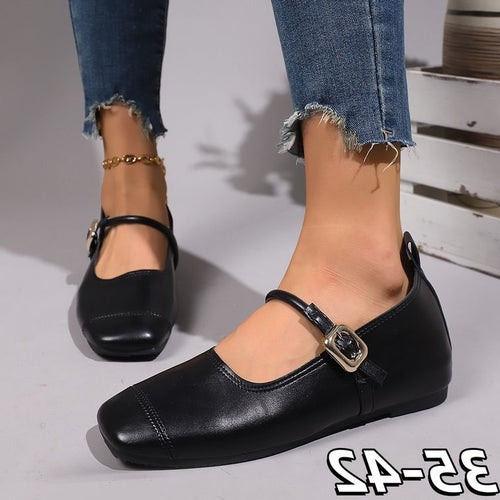 Damen Ballerinas mit elegantem Riemchen und verstellbarem Schnallenverschluss R&B