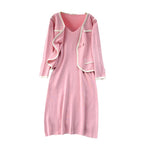Damen elegantes Strickkleid mit passendem Blazer R&B