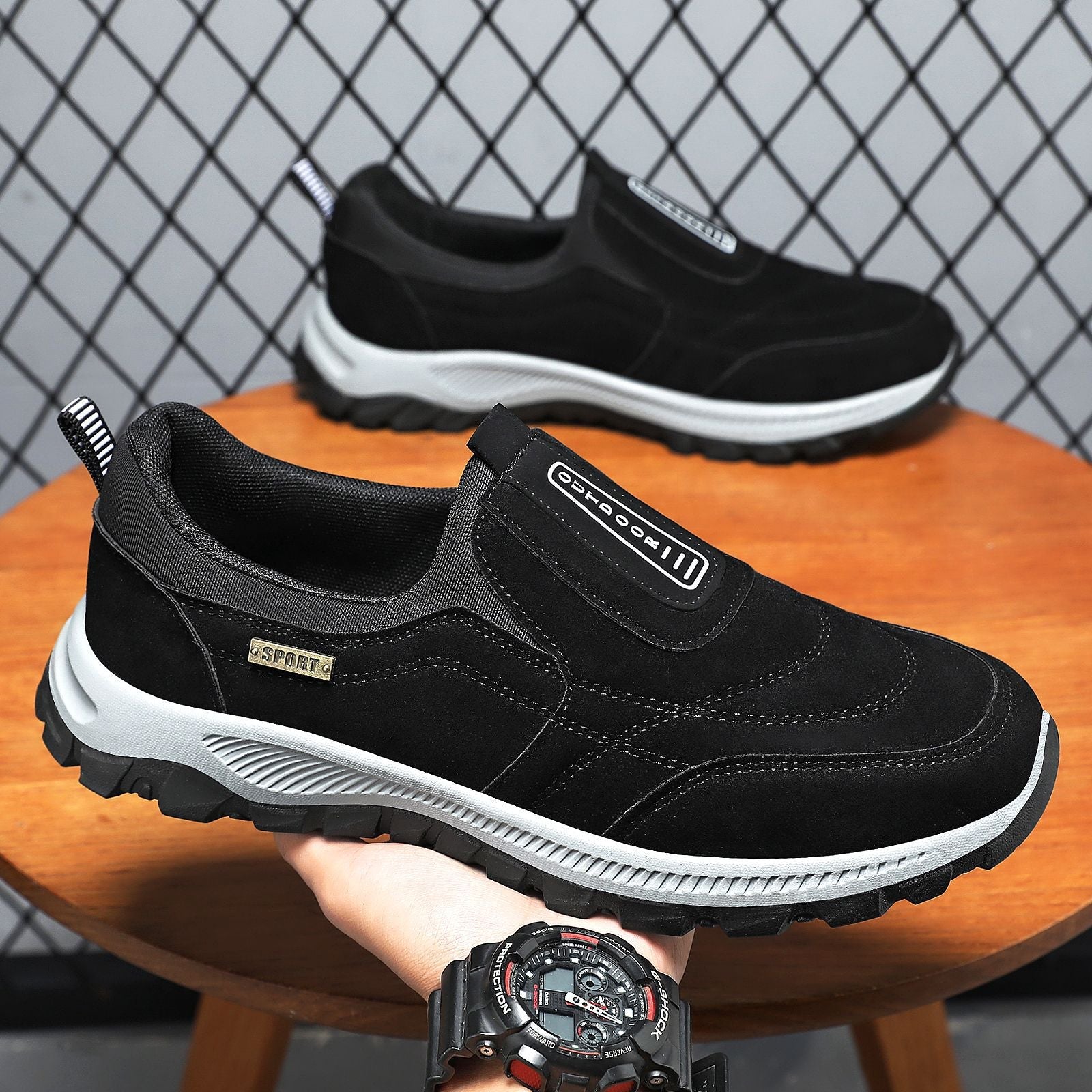 Damen Sportliche Slip-On Sneaker mit rutschfester Sohle R&B