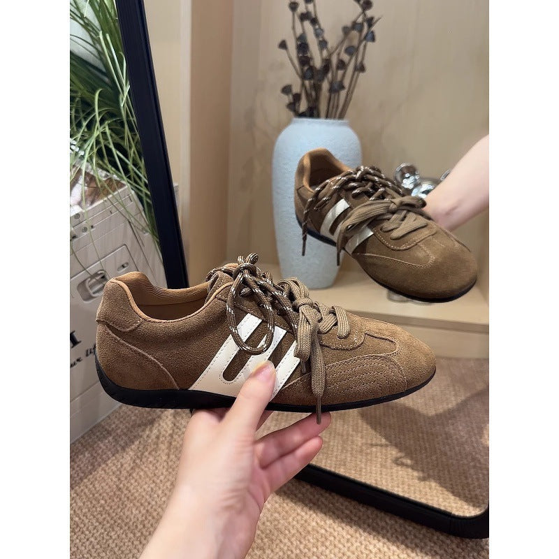 Damen Sportliche Sneakers aus hochwertigem Wildleder mit atmungsaktiver Sohle