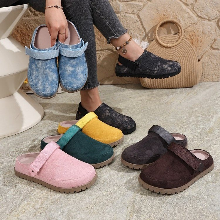 Damen Komfortable Clogs mit verstellbarem Riemen R&B