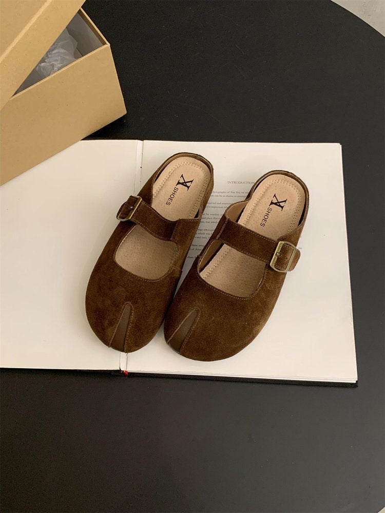Damen elegante Mokassins mit modischem Riemchen R&B