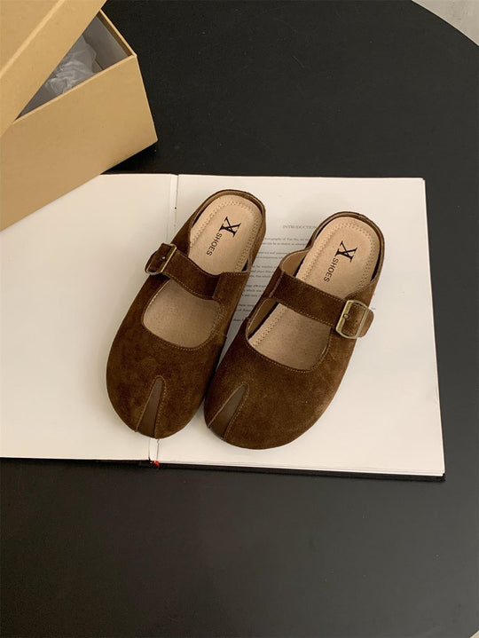 Damen elegante Mokassins mit modischem Riemchen R&B