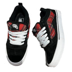 Damen Sneakers mit kariertem Obermaterial und robustem Veloursleder