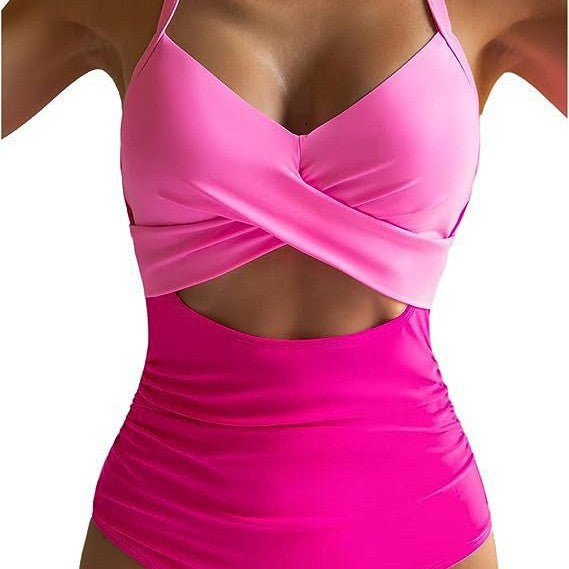 Damen Einteiliger Badeanzug mit elegantem Wickelschnitt R&B