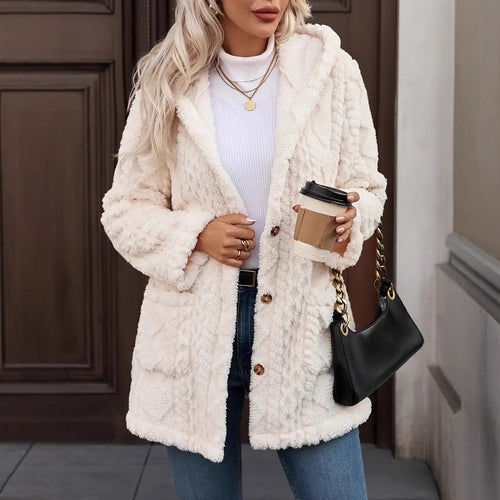 Damen Flauschige Kuscheljacke R&B