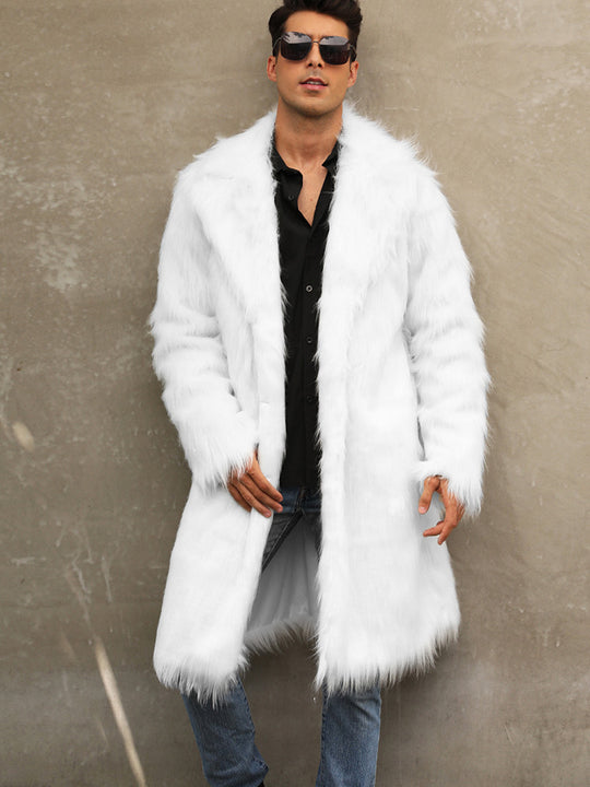 Herren Luxuriöser Kunstpelzmantel R&B