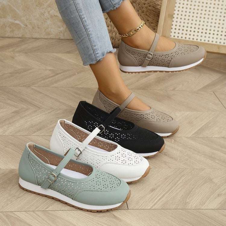 Damen Komfortable Riemchen-Slipper R&B