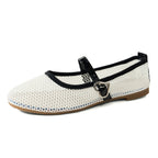 Damen Atmungsaktive Mary Jane Ballerinas mit Netzdesign R&B