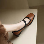 Damen klassische Ballerinas mit stylishen Riemen R&B