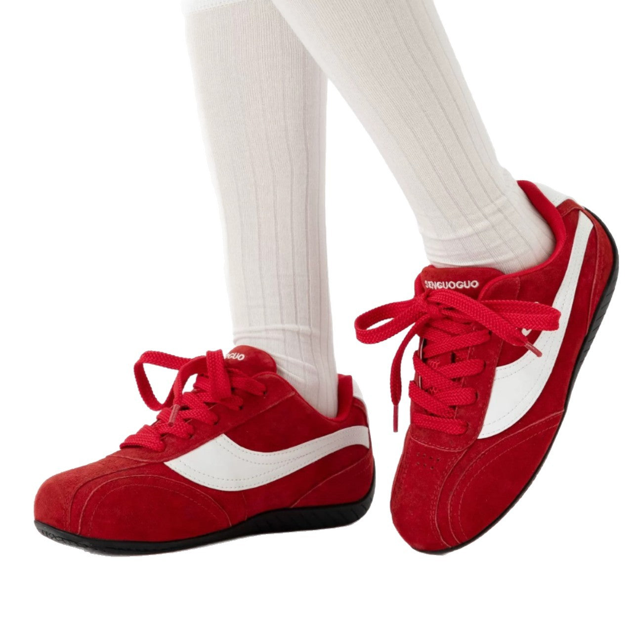 Damen Komfortable Sneakers mit atmungsaktiver Wildleder-Oberfläche und rutschfester Sohle