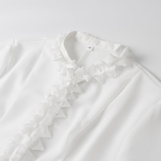 Damen Elegant geschnittene Bluse mit Rüschendetails R&B