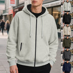 Herren Zip-Hoodie mit praktischen Taschen und atmungsaktiver Fleece-Innenausstattung R&B