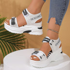 Damen Sportliche Platform-Sandalen mit verstellbaren Riemen und komfortabler Dämpfung R&B