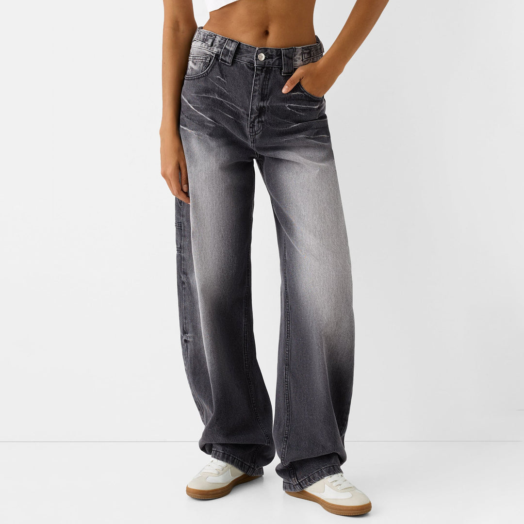 Damen High-Waist Mom-Jeans im lässigen Relaxed-Fit R&B