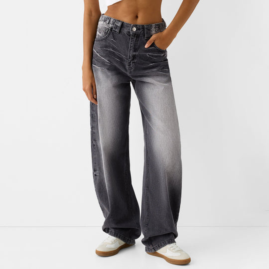 Damen High-Waist Mom-Jeans im lässigen Relaxed-Fit R&B