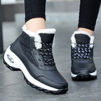 Damen Winterboots mit modischem Kunstfellkragen und rutschfester Sohle R&B