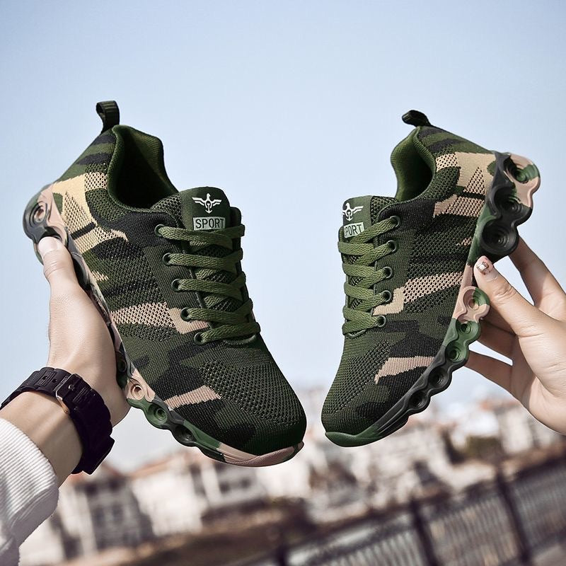 Damen Sportliche Camouflage Sneakers mit dämpfender Sohle R&B