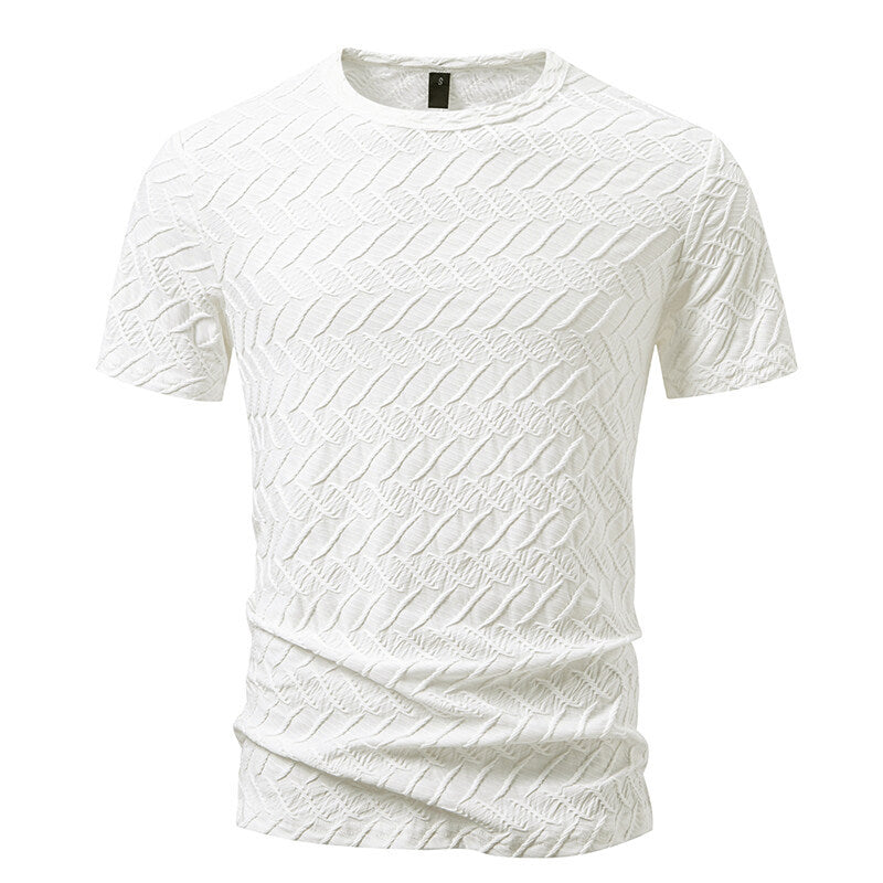 Herren Strukturiertes Kurzarmshirt mit modernem Design