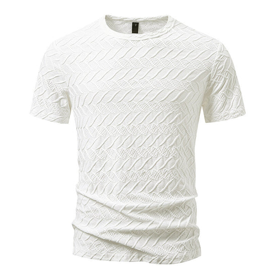 Herren Strukturiertes Kurzarmshirt mit modernem Design R&B